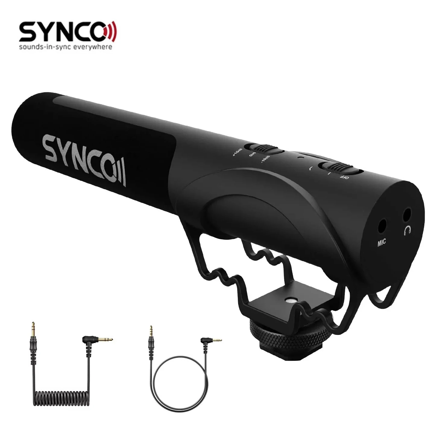 

SYNCO Mic-M3 On Camera Shotgun Mic Super-Cardioid Condenser Video Microphone with 3.5mm TRRS TRS Cables for Smartphone DSLR Cam