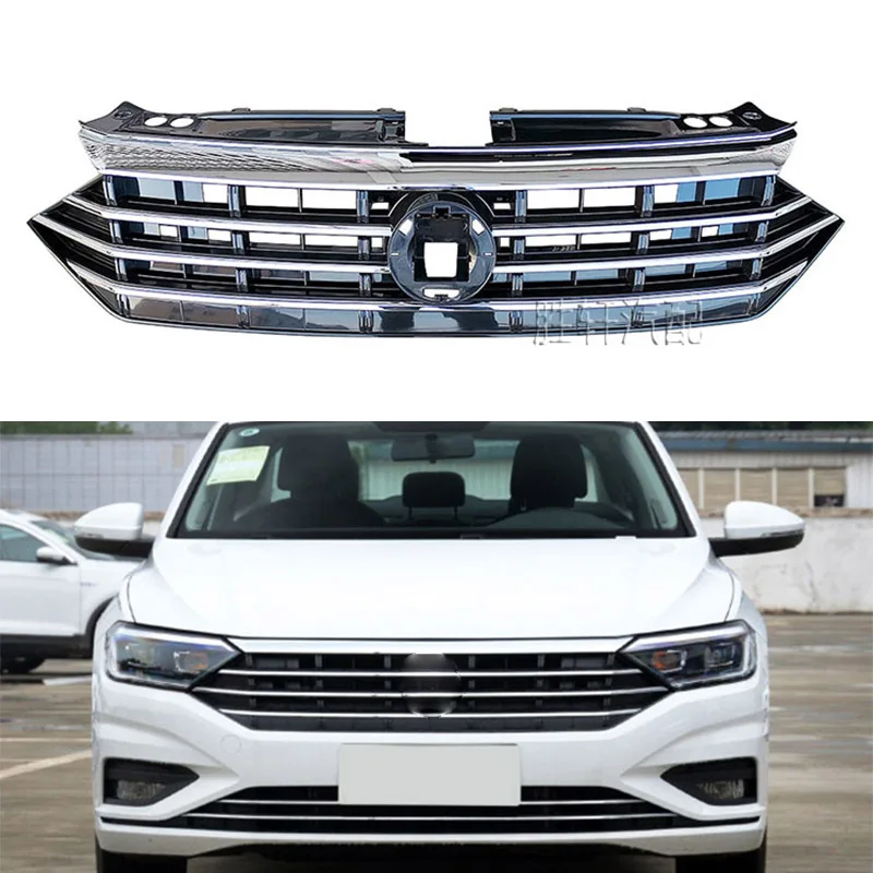 

For Volkswagen's new Sagitar Jetta 2019 mid-grid front grille front bumper upper mid-grid electroplating mask