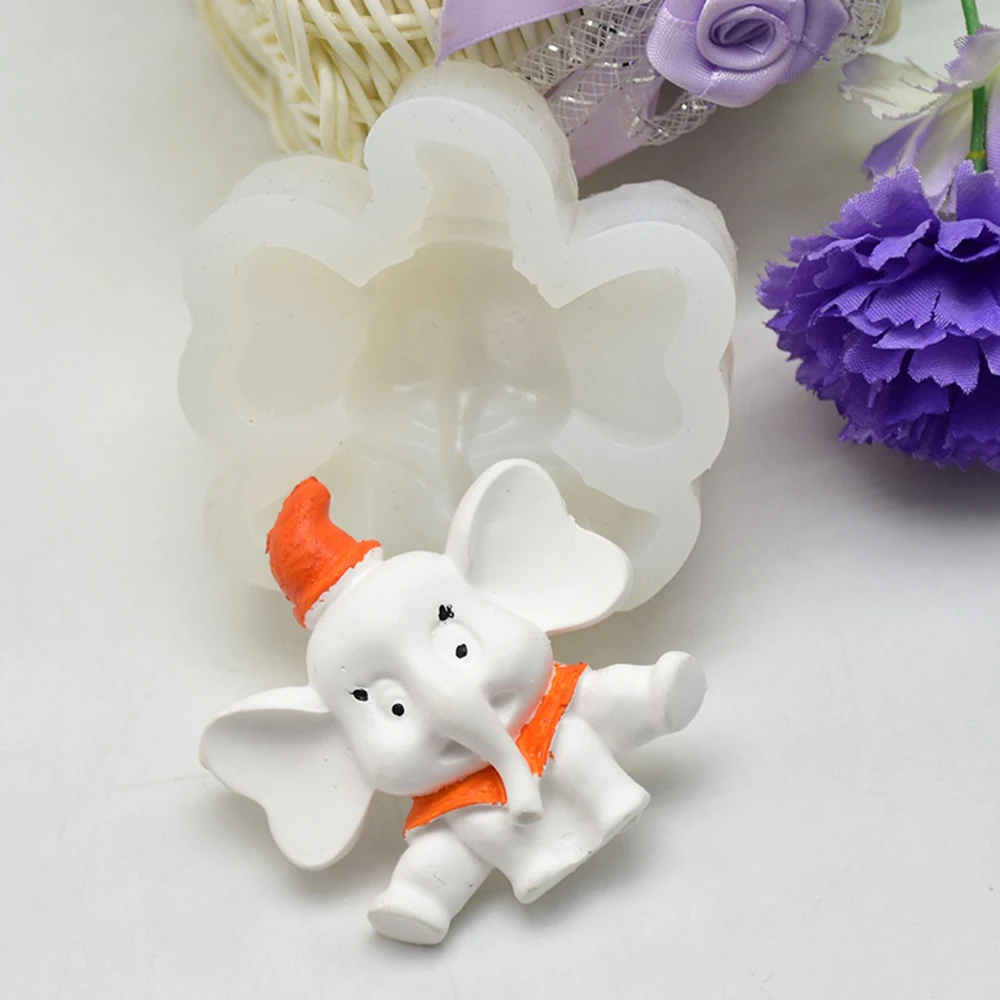 DIY выпечка слон Силиконовая форма в виде животного торт помадки плесень шоколада
