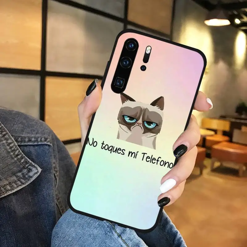 

Cartoon Grumpies Cute Cats Phone Case For Huawei honor Mate P 9 10 20 30 40 Pro 10i 7 8 a x Lite nova 5t