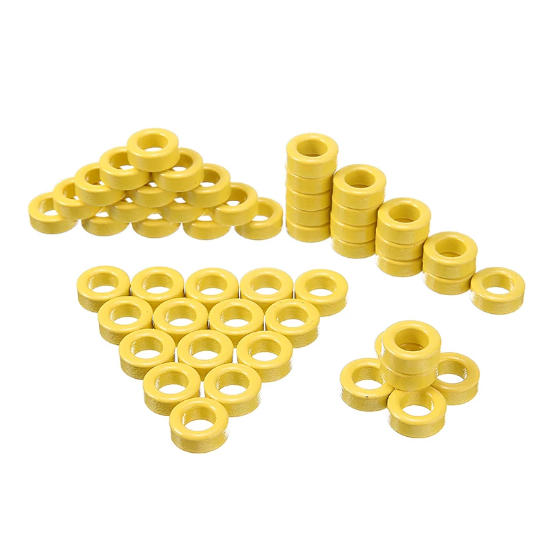 50 шт. ферритовый тороид внутренний диаметр 7 5 мм Ферритовое кольцо желтые/белые