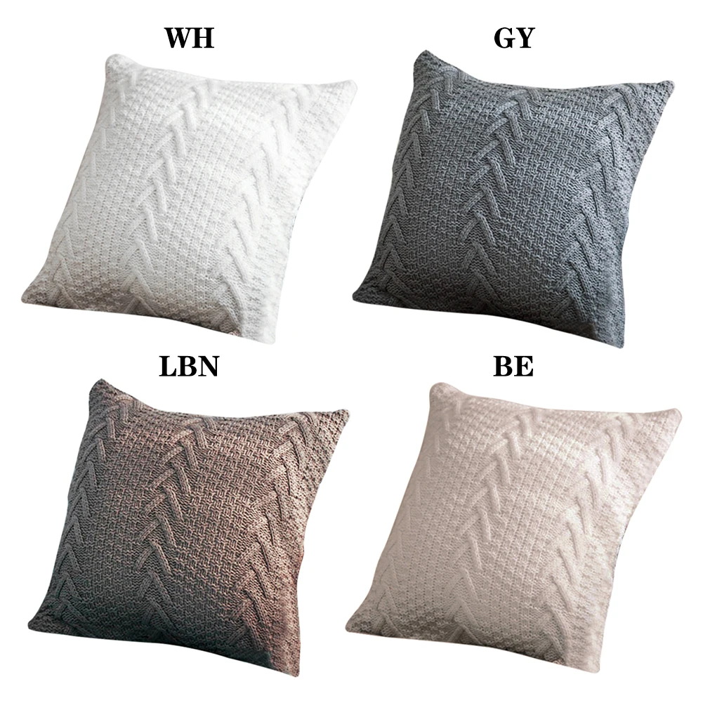 

Hugging Pillowcase Thick Wool Knitted Pillows Home Furnishing Accessories Nordic Photography Props Without Core 1pc Pillowcase