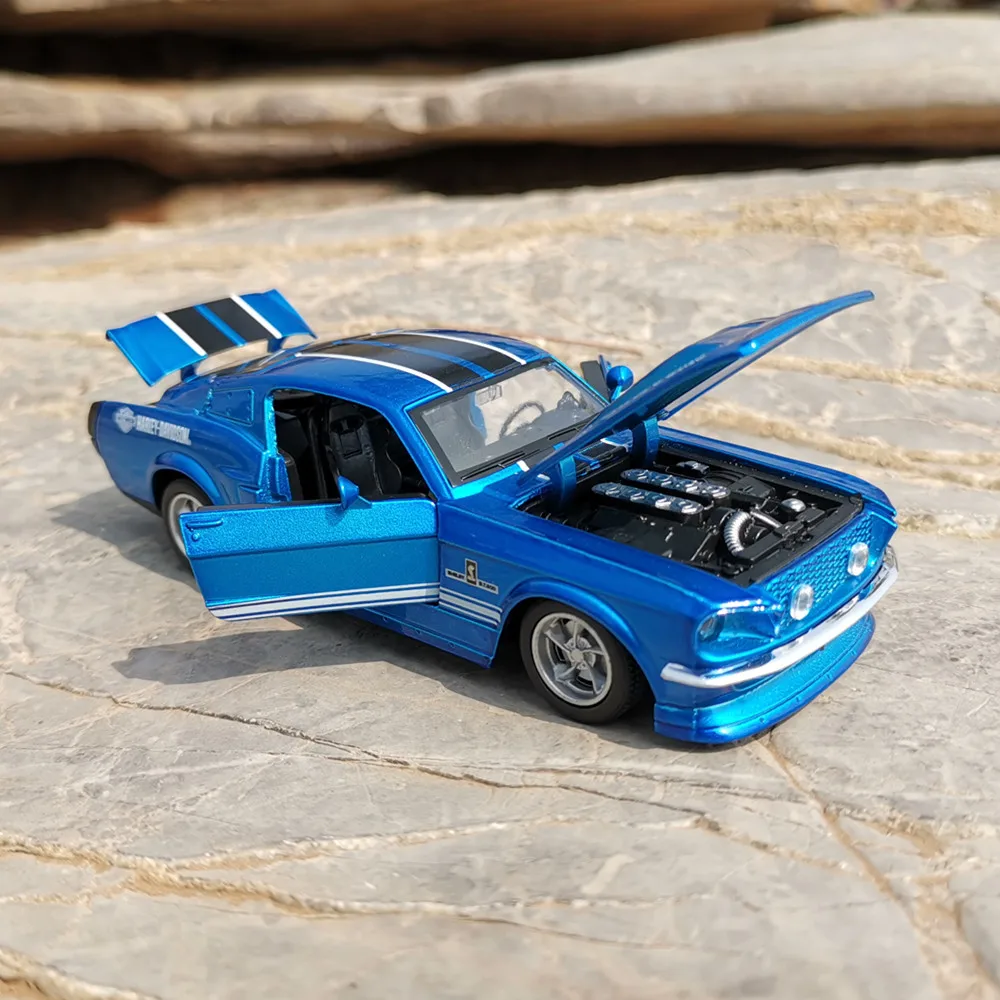Изысканный 1:32 Mustang классический GT спортивный автомобиль модель из сплава