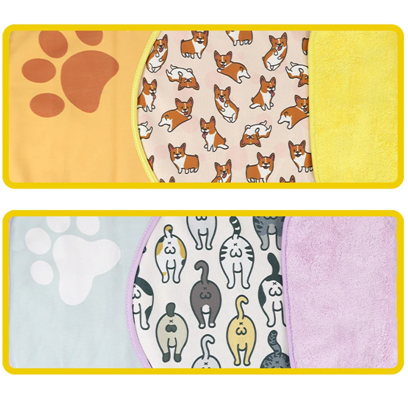 

Pet Water Absorbent Towel Water Absorbent Glove Towel Bath Towel Soft Instant Wipe Face Wipe Feet Square Towel In Stock