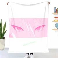 pink anime eyes throw blanket 3d printed sofa bedroom decorative blanket children adult christmas gift