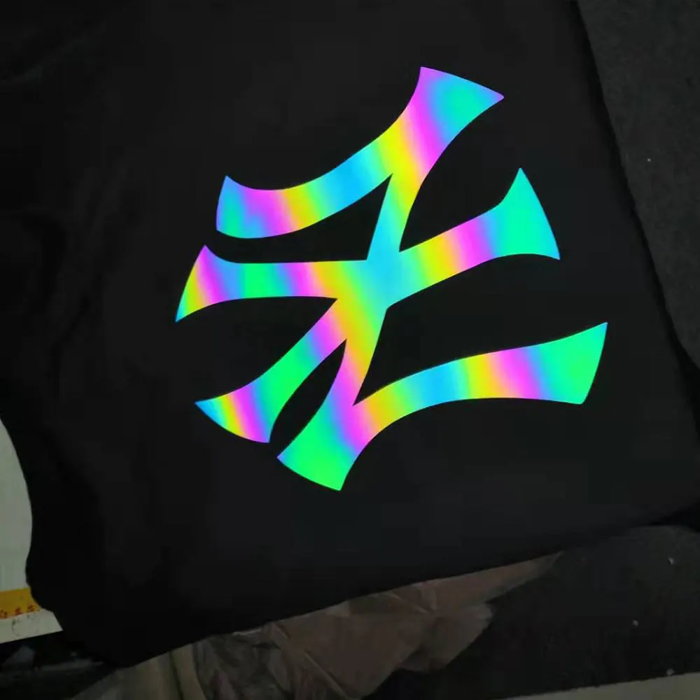Оптовая продажа Светоотражающие радужные теплообменники vinyls HTV одежда утюжок