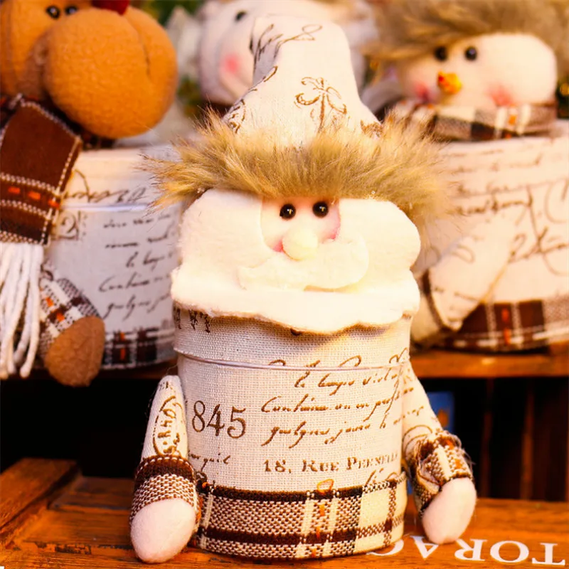 2017 для конфет рождественские украшения с изображением снеговика и Санта