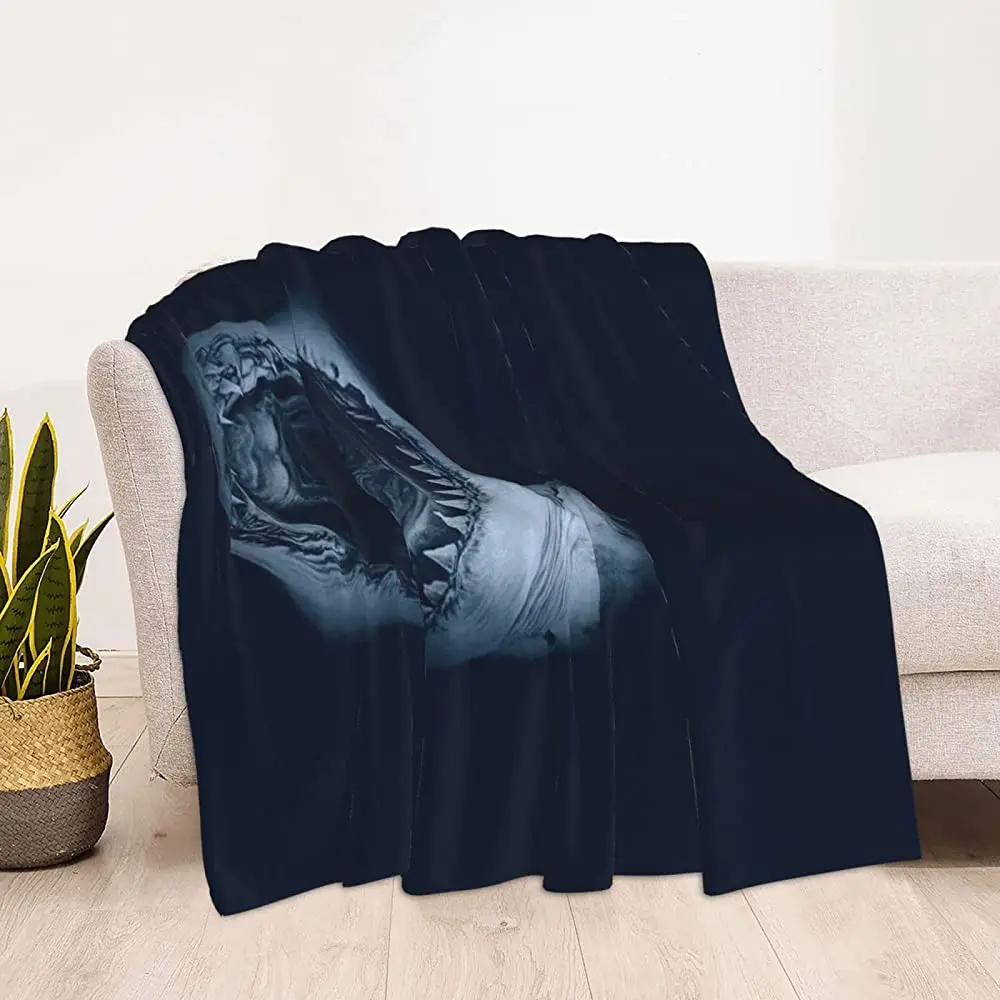 

Двухстороннее плюшевое фланелевое одеяло в виде страшной рыбы, мягкое теплое одеяло, подходит для диванов, домашних кроватей и общежитий