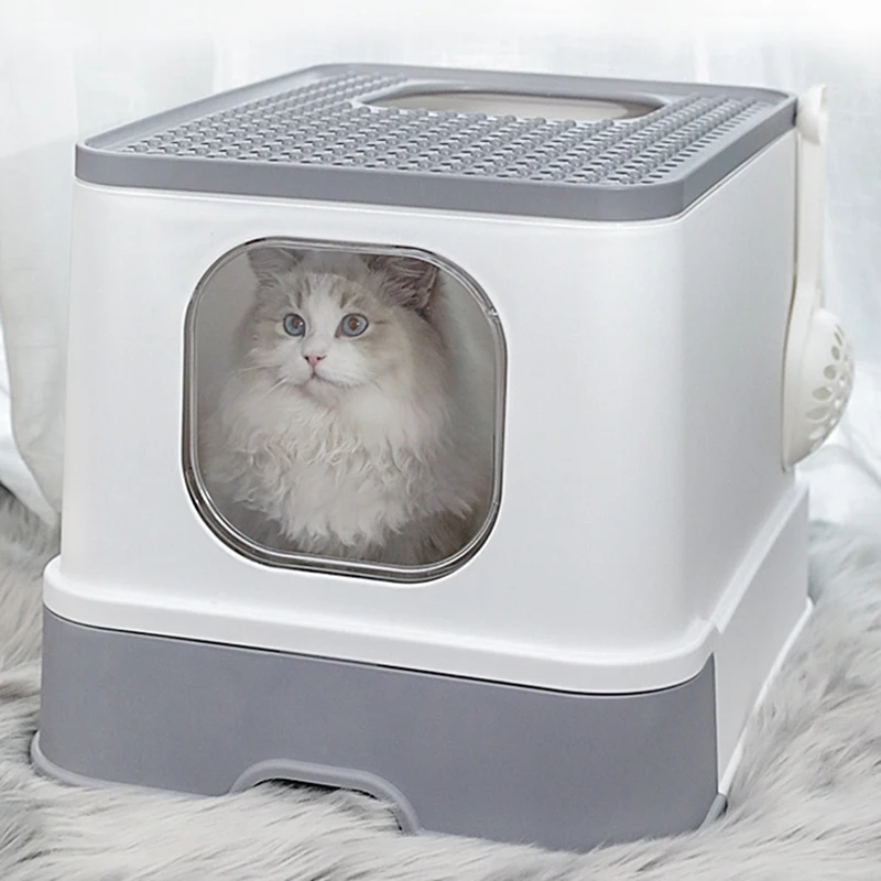 

Litter Box Large Drawer Top-in Fully Enclosed Extra Large Deodorant Anti-Splash Cat Toilet Sandbox Litter Tray