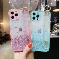 wristband glitter case for huawei honor 8a 9c 9s silicon case for huawei p40 pro p30 lite e stand holder cover y6 2019 y6p y7p