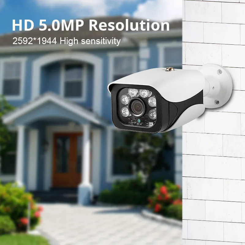 Fuers 5MP POE наружная Водонепроницаемая камера CCTV система домашней безопасности