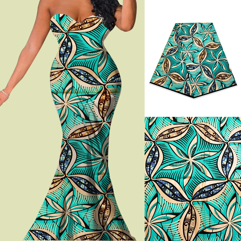 Нигерийская африканская вощеная ткань хлопковая оберточная с принтом материал