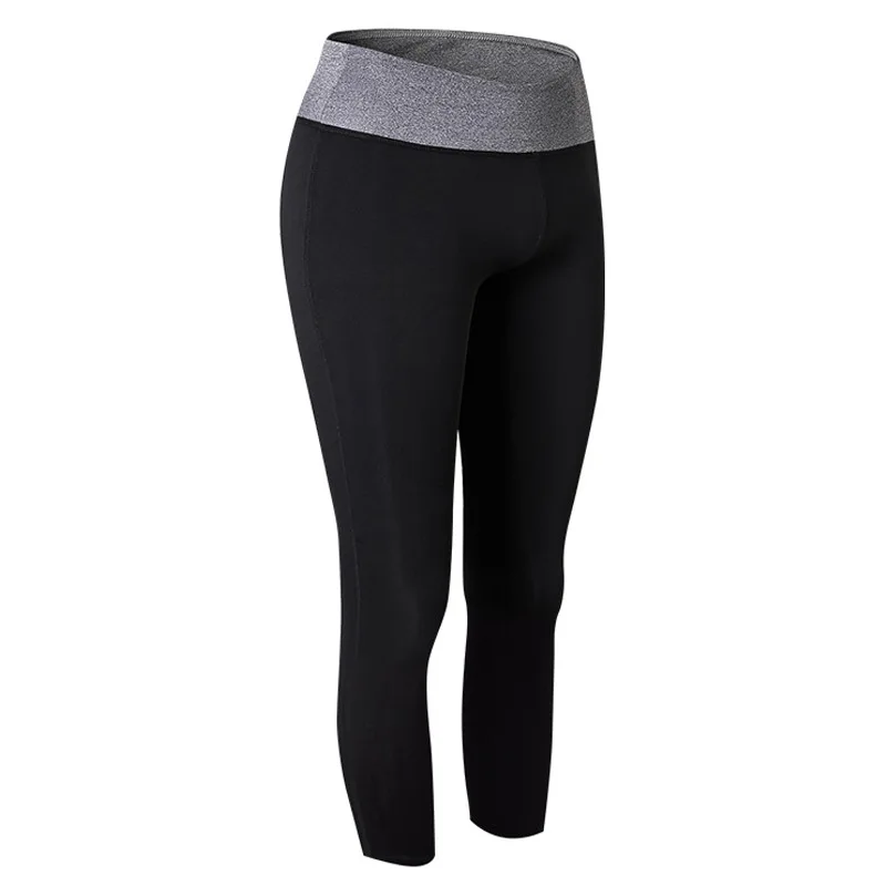 

Meaning&Sasso Women 15%Spandex High Waist Yoga Leggings Cropped Pants Sports Tights Female Running Workout Trousers Sweatpants