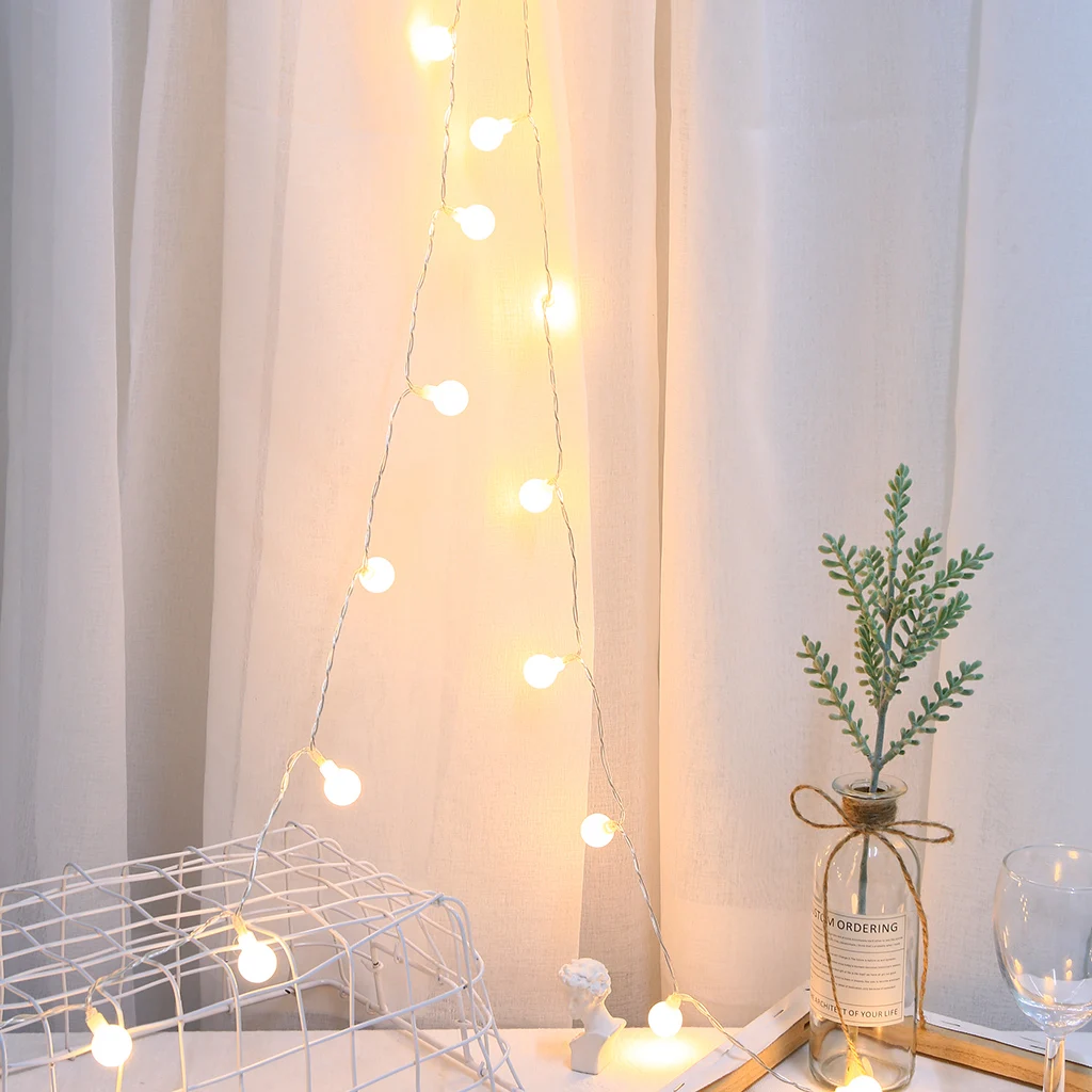 1 шт. декоративный светильник 20LED матовый белый шар форма дом двор вечерние USB