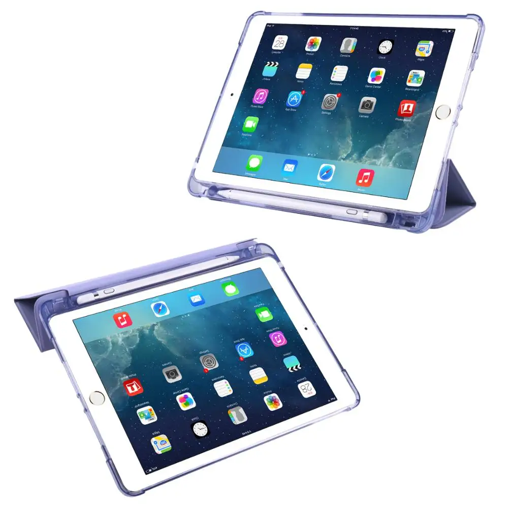 Для iPad 9 7 чехол Pro 12 10 5 'Air 3ཆ.2 дюйма 2017 2018 2019 мягкий с держателем для карандашей