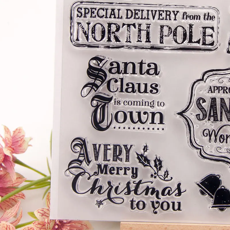 

Christmas Transparent Clear Silicone Stamp/Seal DIY Scrapbooking/Photo Album Card Decorative Clear Stamp Sheets