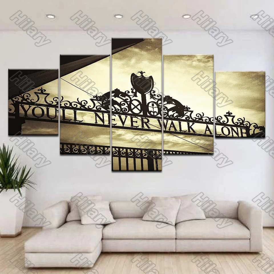 

Poster Liverpool-Iron-Gate Canvas Painting 5Pcs Wall Art Customizable Decoration for Living Room and Bedroom Frameless Style