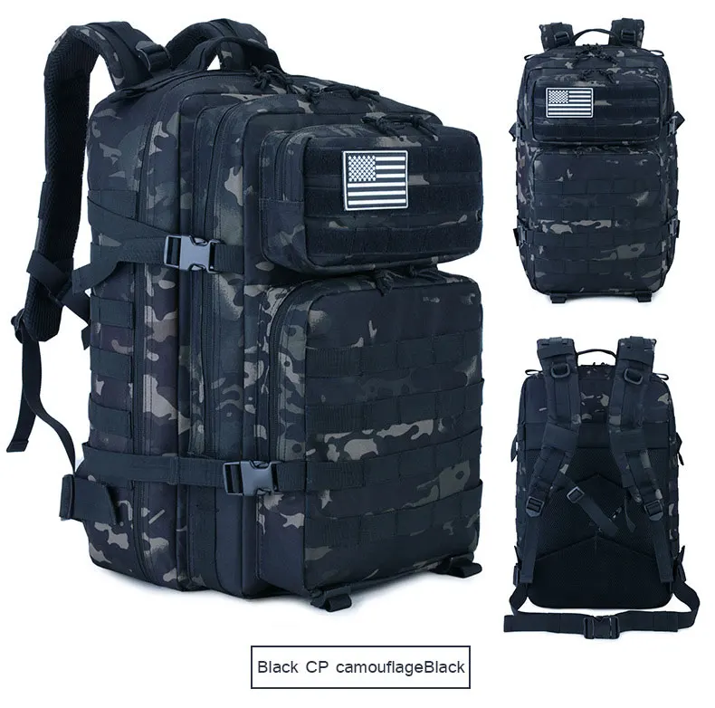

BOWTAC Military Tactical Backpack Men Army Assault Molle Rucksack Waterproof Outdoor Bag Hiking Travel Hunting Camping Bag 900D