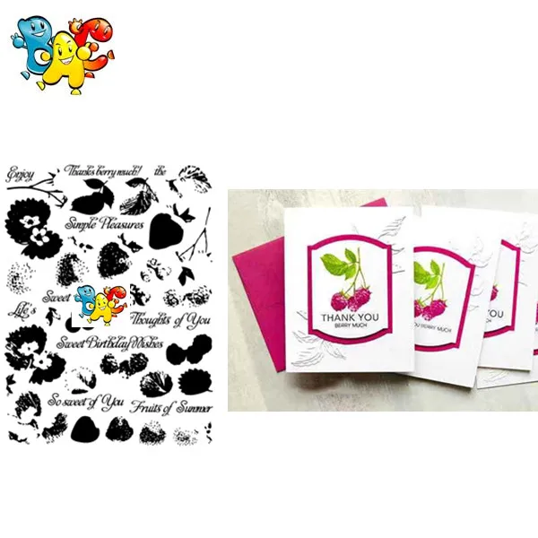 Прозрачные прозрачные штампы в виде фруктов для скрапбукинга сделай