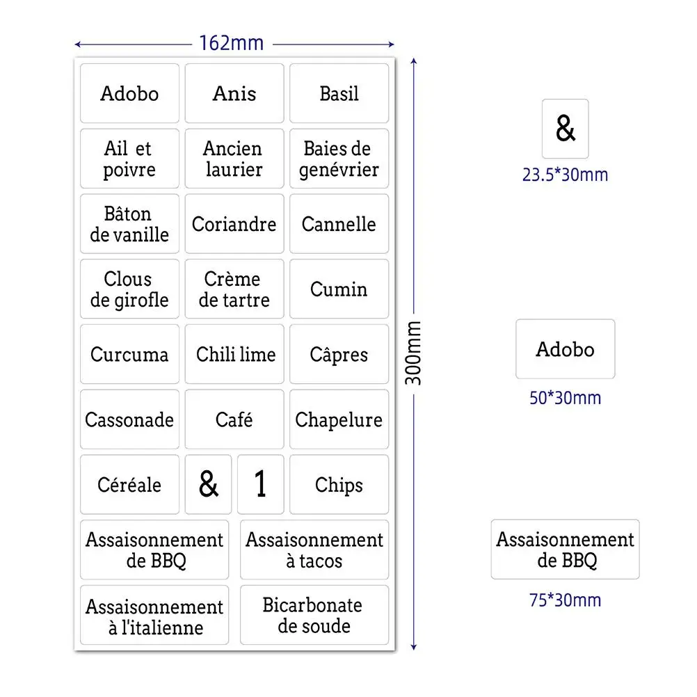 Прозрачные водонепроницаемые наклейки для банок с приправами 8 листов | Дом и сад