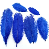 wholasale fluffy royal blue ostrich feathers table center decor diy plume for jewelry making for handicrafts and crafts 15 70cm
