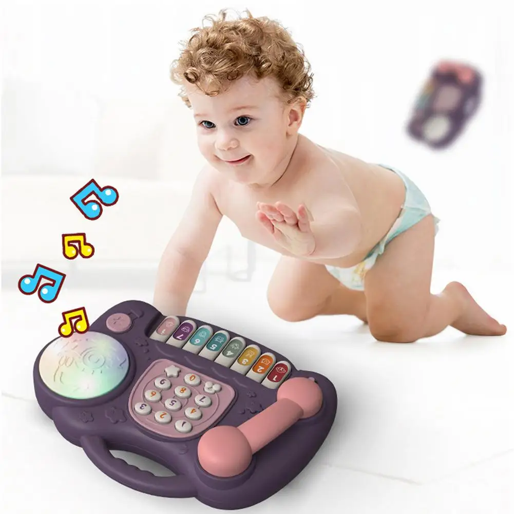 

Kids Montessori Musical Telephone Toy Simulation Piano Phone Pretend Play Game Early Education Story Machine For Baby Birth Gift