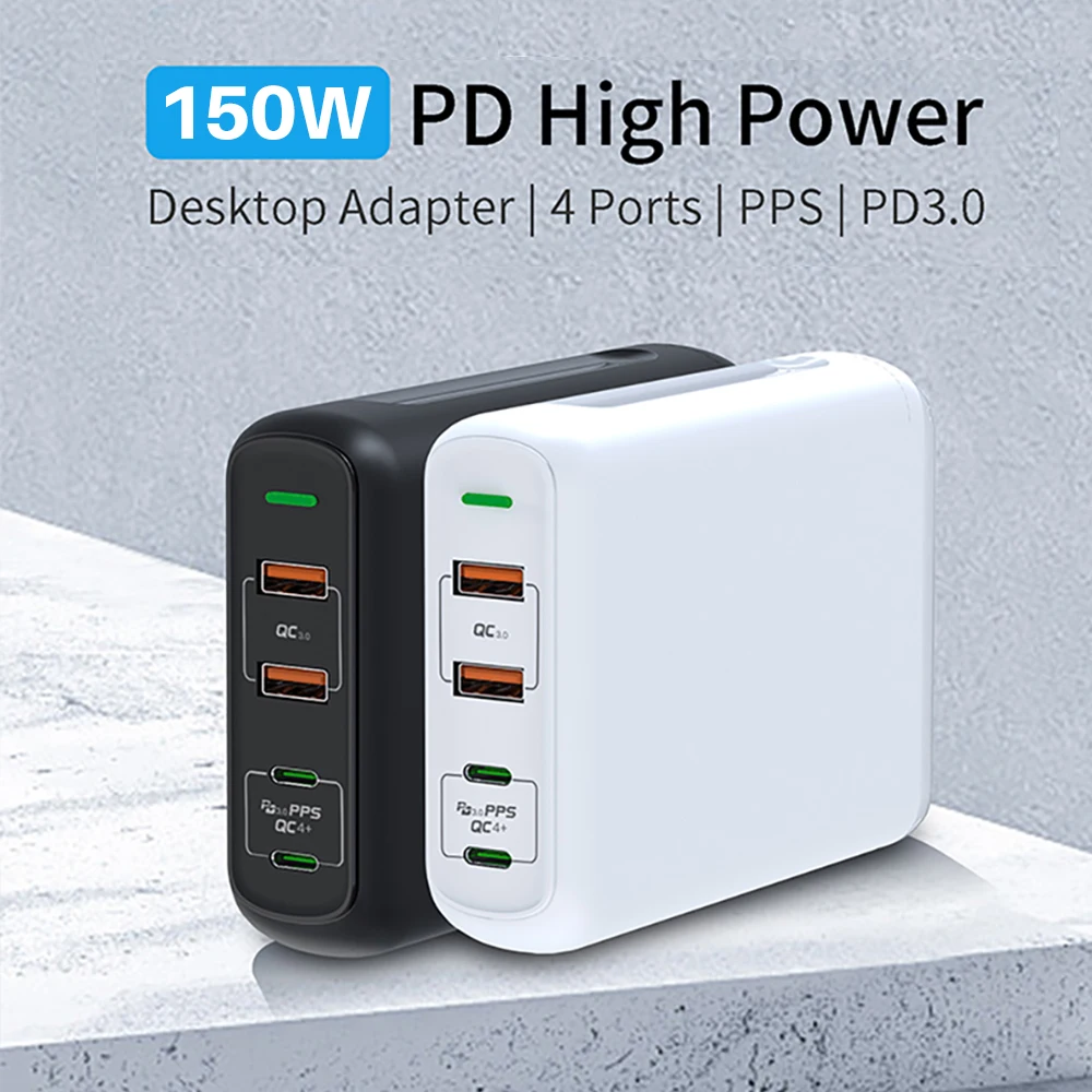 120W Ган SiC USB C зарядное устройство Quick Charge 4 0 3 QC 100 Вт Тип PD 65 быстрое для Macbook Pro iPad iPhone