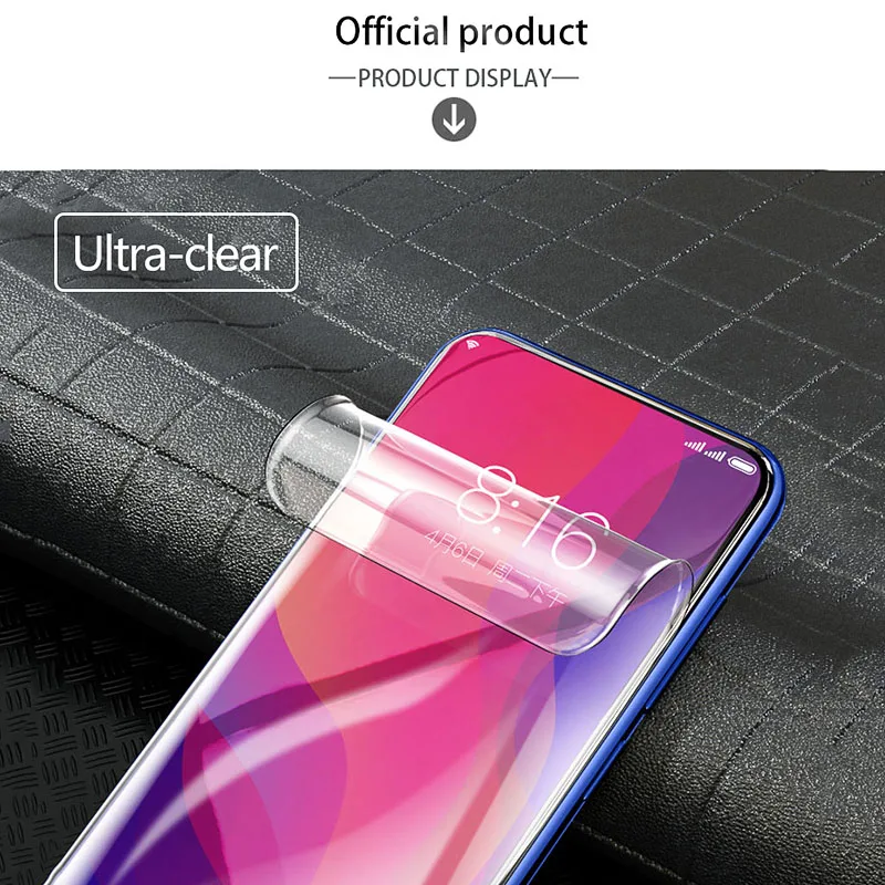 10D полное покрытие Гидрогелевая пленка для Realme X2 5 3 2 Pro XT X Lite C2 защита экрана на OPPO Reno 10x zoom 2 защитная пленка