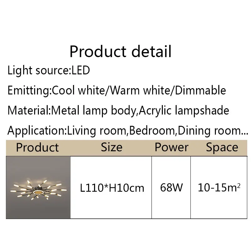 

Home Decor Modern Led Chandeliers For Living room Bedroom Dining room Foyer Lamp Ceiling Chandelier Lighting Lamp Metal Fixtures