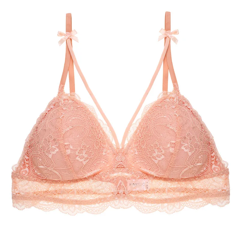 New Arrival Pink Сексуальный беспроводной бюстгальтер без косточек для женщин, чашка 3/4, женский кружевной бюстгальтер без подкладки, модное нижнее белье, 6 цветов, с открытой спиной, укороченный топ без косточек, нижнее белье - Цвет: New Arrival Pink
