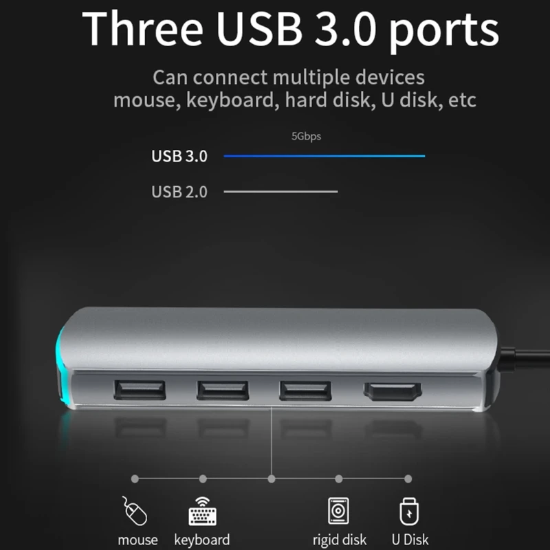 

Док-станция F3MA восемь в одном с несколькими портами типа C и интерфейсом USB 3