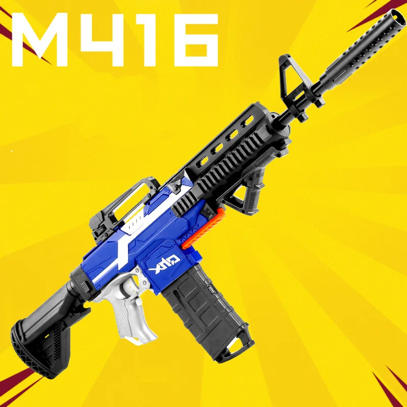 M416 электрический пистолет с мягкими пулями многорежимный пусковой игрушечный