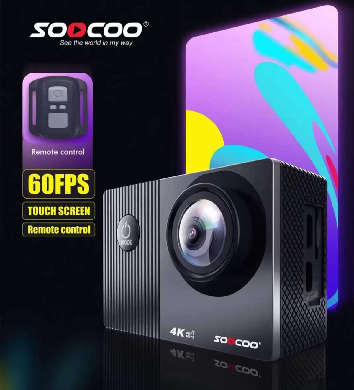 Anyteck 2,0 дюймовый IPS экран 4K HD WIFI Спортивная DV Экшн-камера с защитой от тряски камера с дистанционным управлением Цифровая камера DVR