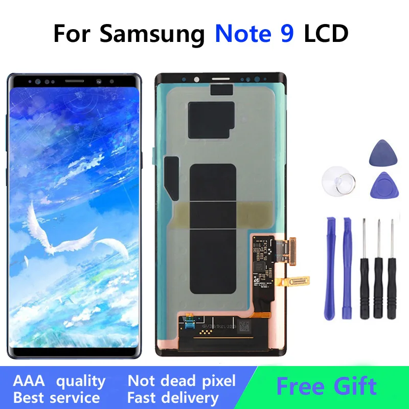ЖК дисплей SUPER AMOLED 6 3 дюйма для SAMSUNG Galaxy NOTE 9 N9600 с сенсорным экраном и дигитайзером