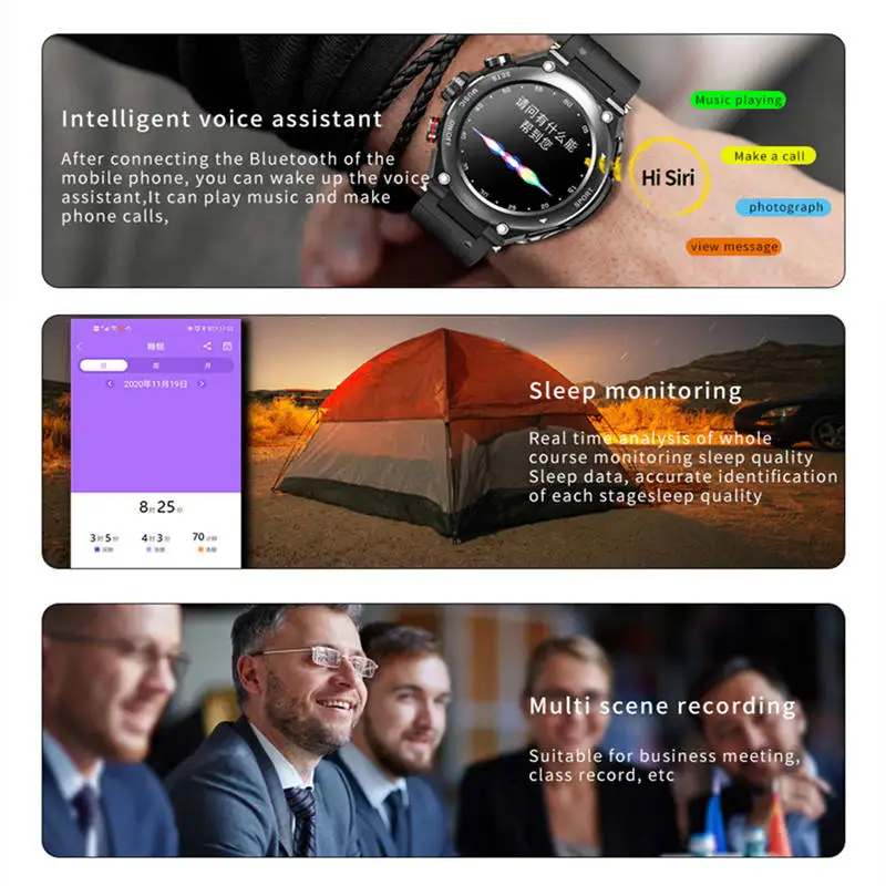 T92 BT Call Smart Watch Tws Bluetooth Headset 2-in-1 MP3 Player Men's Sports Fitness Smartwatch Heart Rate Blood Pressure Sleep |