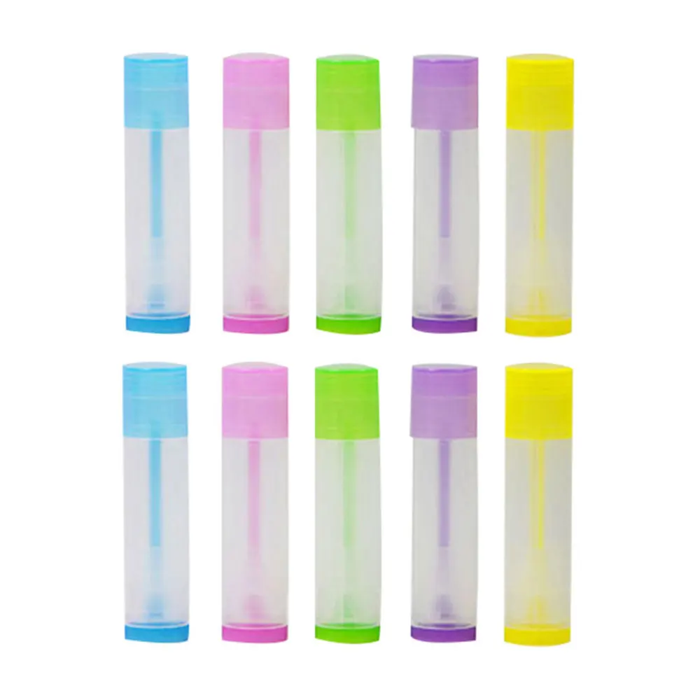 

50pcs Lip Balm Empty Container Clear Tubes with Bottom and Cap