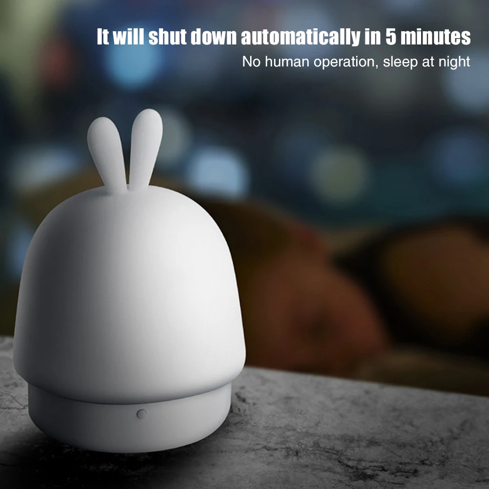 

Маленький мягкий силиконовый прикроватный столик с сенсорным управлением, детская кроватка с USB-зарядкой для отеля, светодиодный ночсветил...