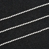 5meterslot 1 2mm 1 5mm 2mm 2 4mm white metal ball chains round beads chains for diy necklace bracelet jewelry accessories