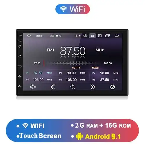 Оранжевый Автомобильный радиоприемник Andorid 9 2G+ 16G 2 Din gps навигация универсальный автомобильный стерео аудио Bluetooth DSP FM AM 4G Wifi USB Авторадио MP5 плеер - Цвет: Оранжевый