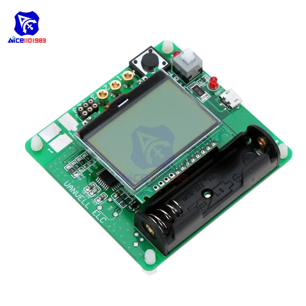 Diymore MG328 ЖК-транзистор индуктор конденсатор ESR метр Многофункциональный тест er с аллигатором тестовый зажим провода