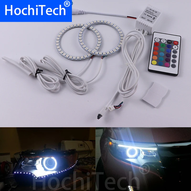 Для Ford Edge 2011-2012 Многоцветный комплект светодиодов глаза ангела RGB гало кольца