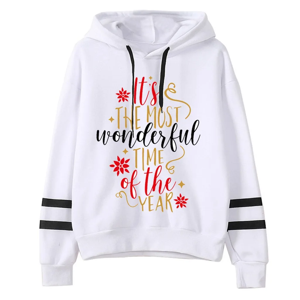 Новинка 2019 года свободные Рождественские толстовки в стиле Харадзюку для