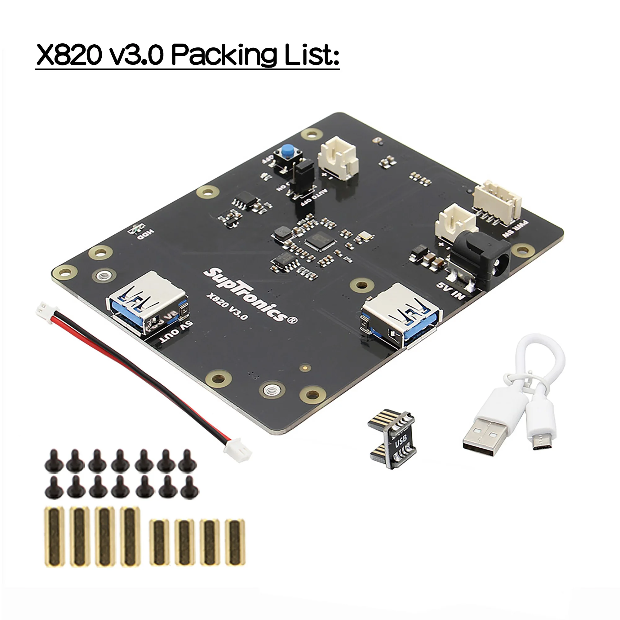 Raspberry Pi X820 V3.0 Плата расширения поддерживает 4 ТБ 2 5 жесткий диск SATA USB 3 0 для Model B + 3B