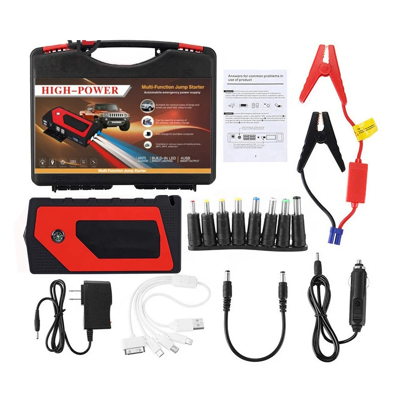 18000mAh 800A 12VCar Jump Jumper Starter Power Bank для ноутбука с четырьмя USB-выходами | Автомобили и