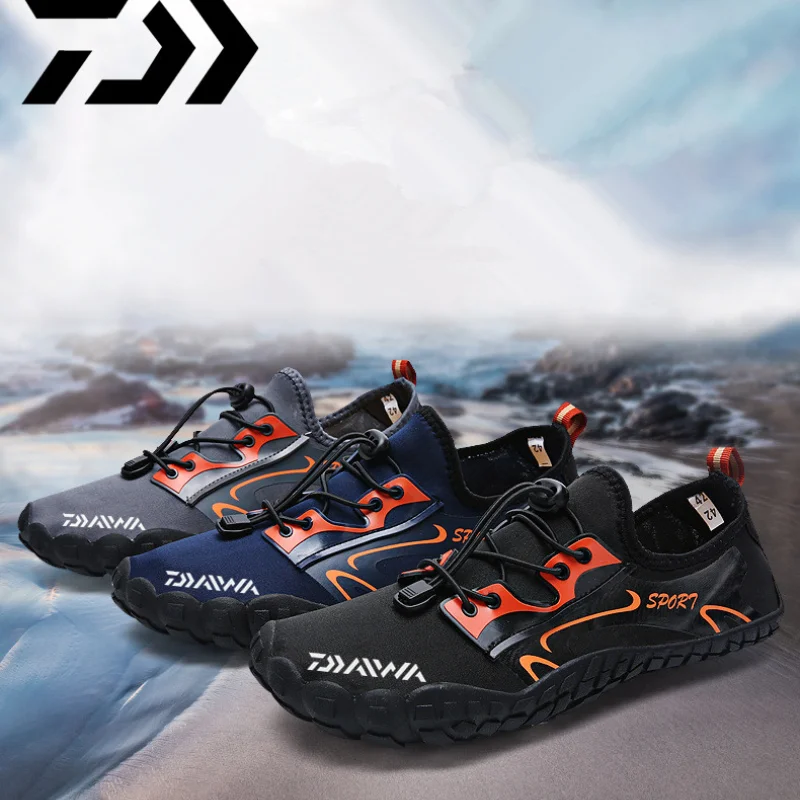 

Daiwa Fishing Shoes Men Beach Outdoor Wading Shoes Climbing Breathable Shoes Surf Man Run Quick-Drying Fishing Shoes Size 38-46