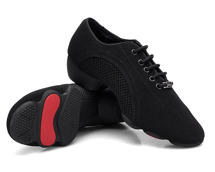 3 секции резиновая подошва сетка и ткань верхняя одежда джаз танцевальные