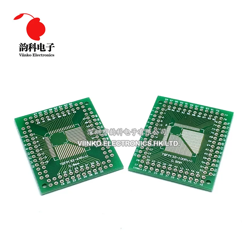 

30PCS=6 * 5pcs PCB Board Kit SMD Turn To DIP Adapter Converter Plate FQFP 32 44 64 80 100 HTQFP QFN48 SOP SSOP TSSOP 8 16 24 28