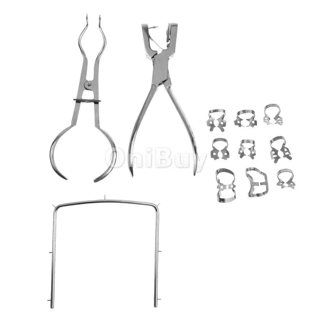 1 лот из 12 шт. Нержавеющая сталь стоматологический резиновый изолятор слюны