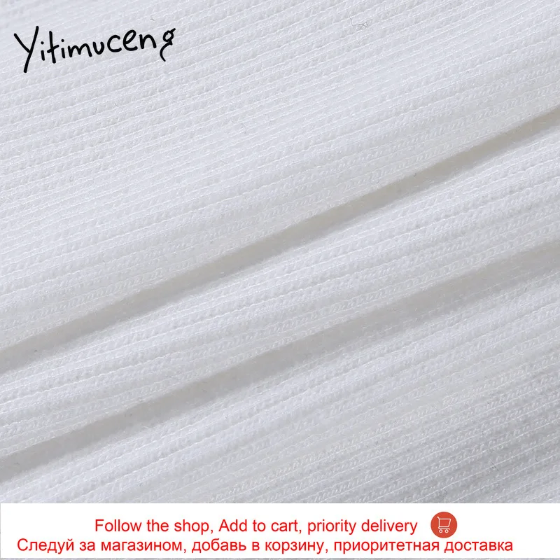 

Yitimuceng Crop Tops Women Clothes Korean Fashion White Summer 2021 Strapless Fitted Tank Top Strapless Vintage Patchwork Sexy