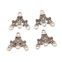 dots flower bug triangle charm 5 strand spacer end connecor fit tassel earrings l1240 45pcs 18x16 7mm zinc alloy